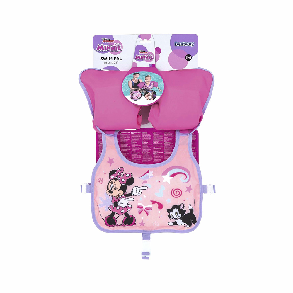 Chaleco Salvavidas Inflable Niña Bestway Con Hombreras Rosa