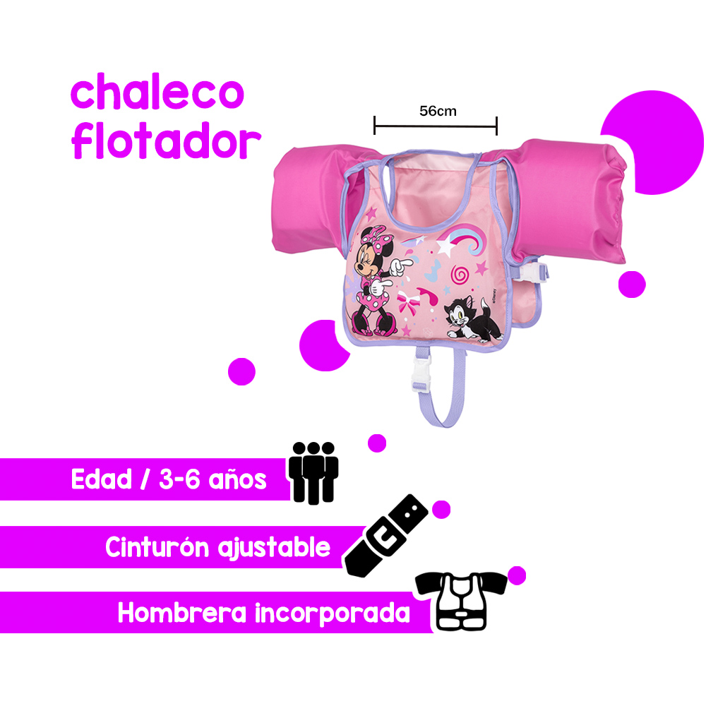 Chaleco Salvavidas Inflable Niña Bestway Con Hombreras Rosa