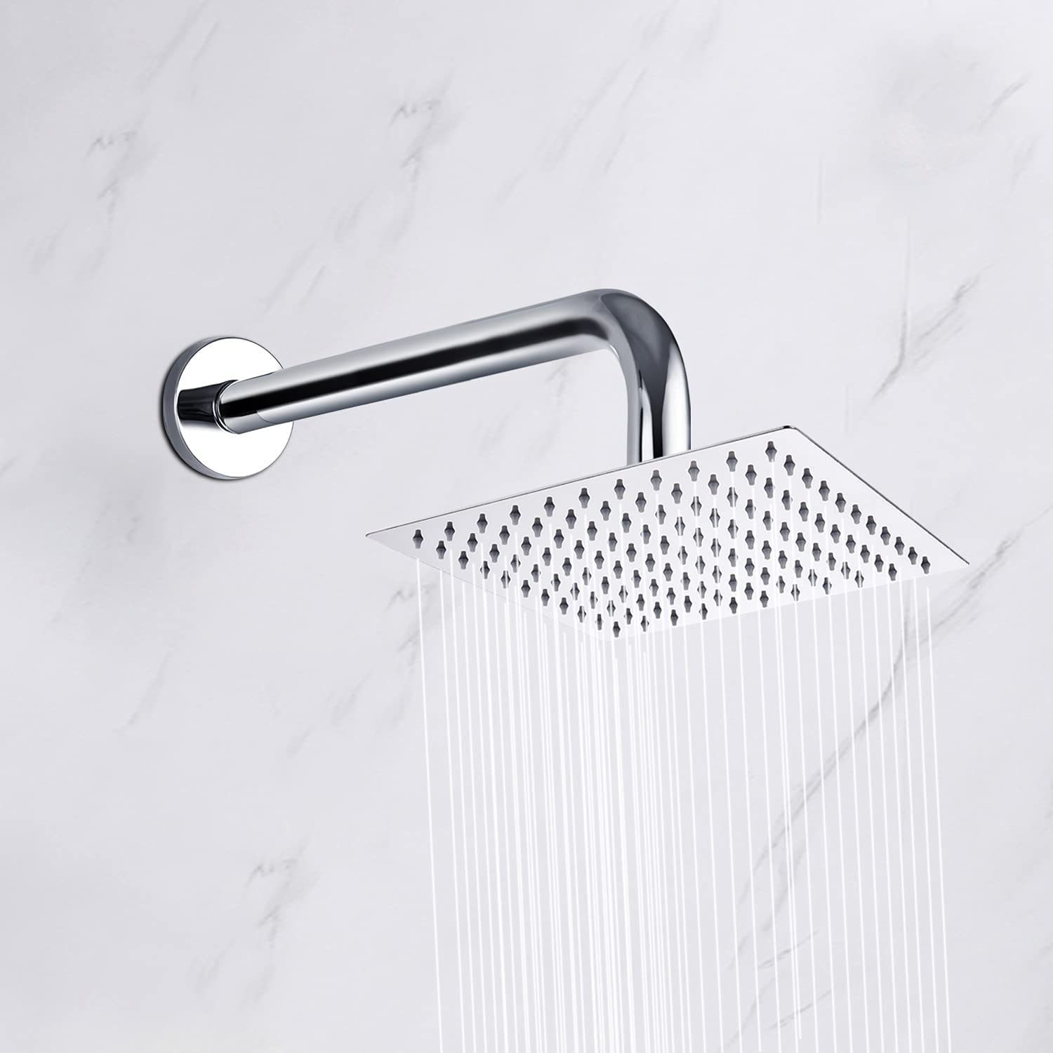 Brazo Regadera Chapeton 30cm Acero Inoxidable Cromado Pared SP-51033-1
