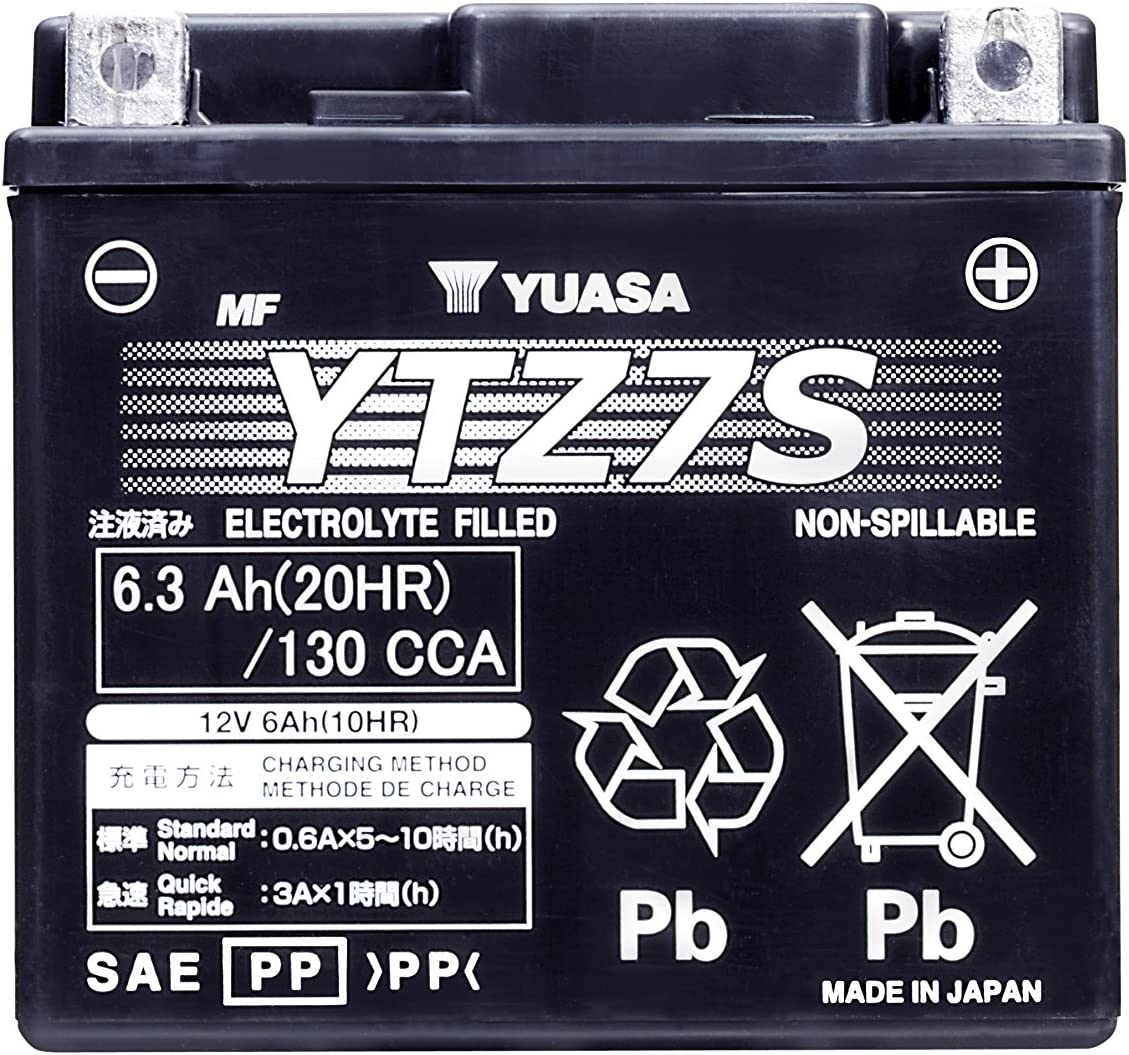 BATERIA YUASA YTZ7S DE GEL PARA MOTO LIBRE DE MANTENIMIENTO