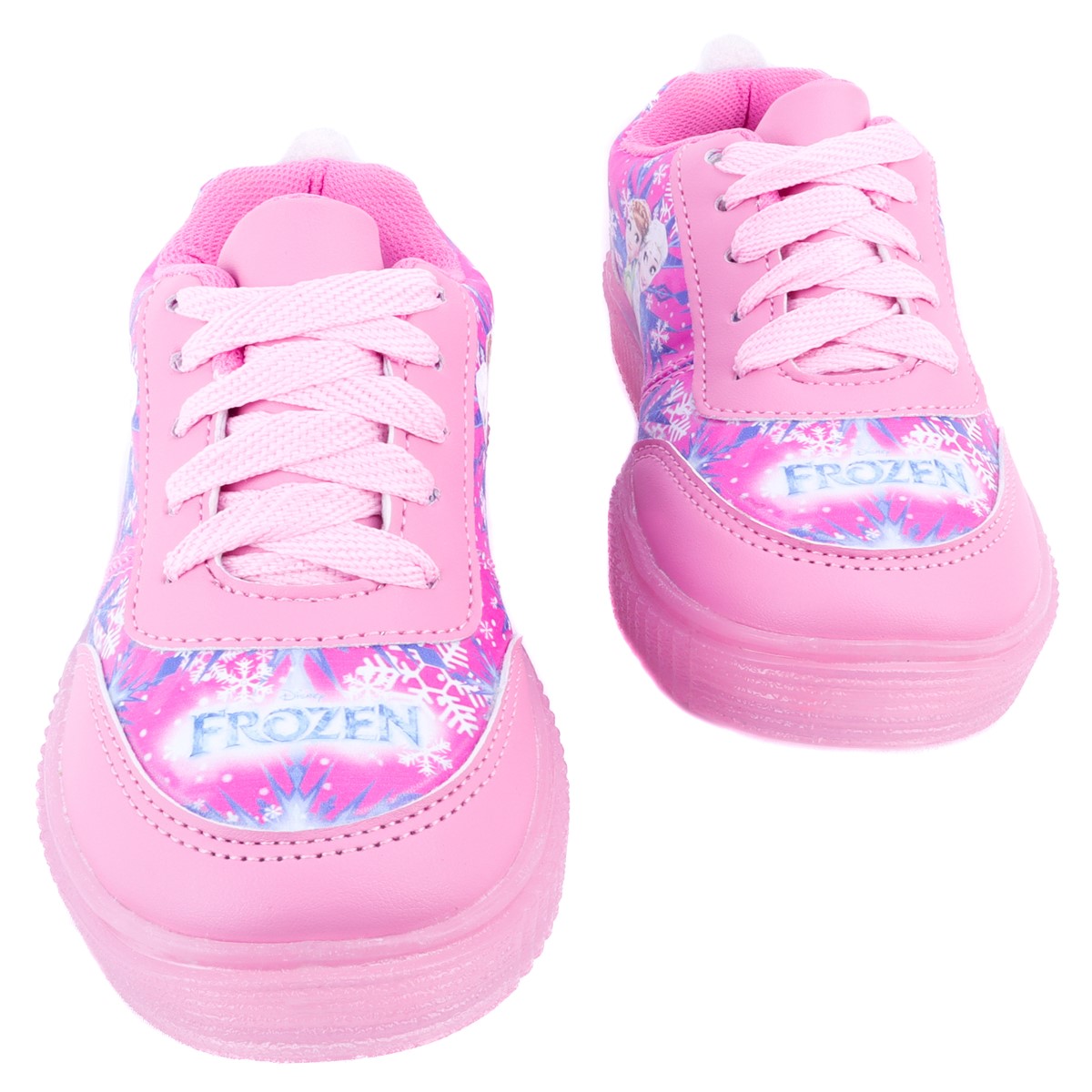 Tenis Niña Princesas Elsa Y Ana Luces Led Casual 770-rp Rosa.