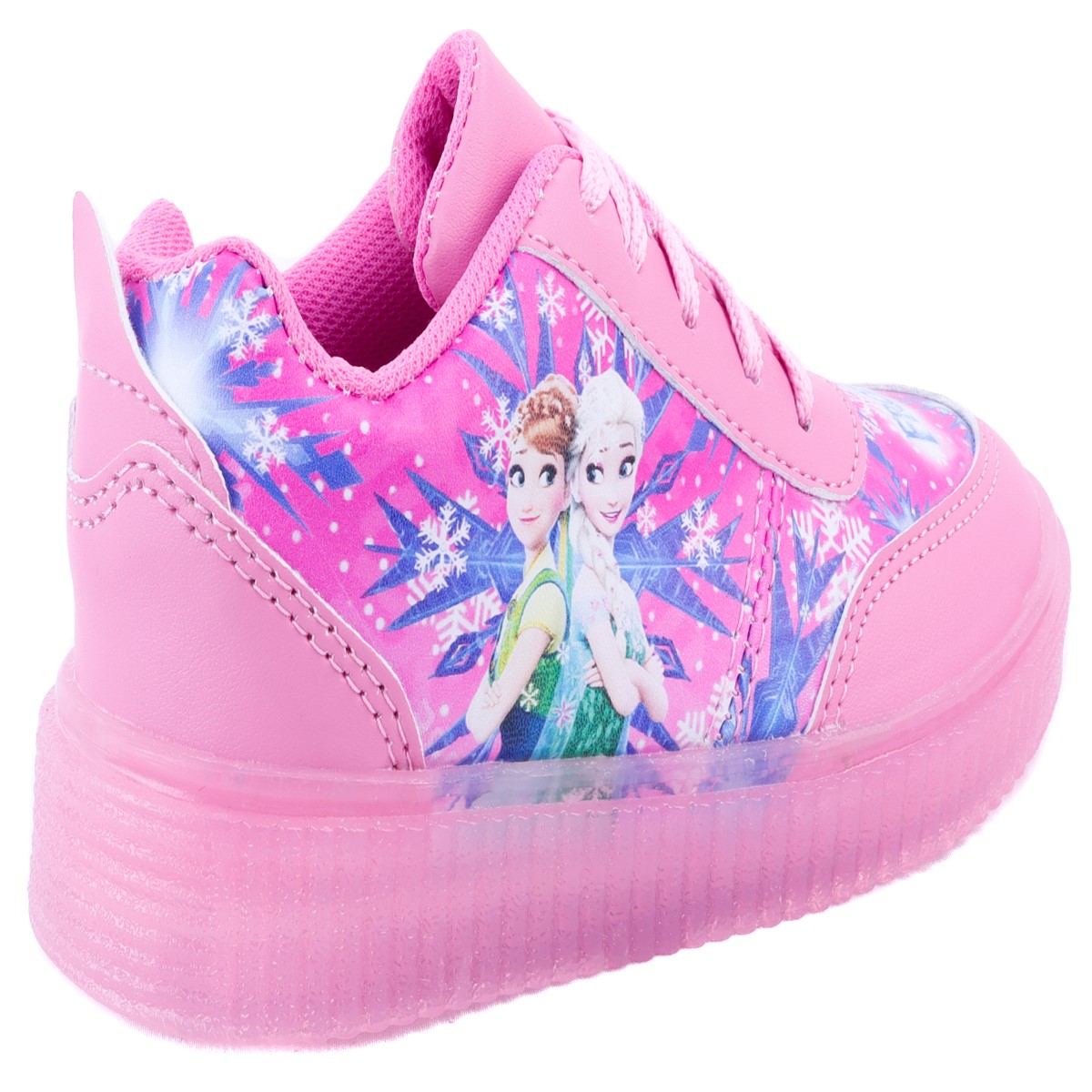 Tenis Niña Princesas Elsa Y Ana Luces Led Casual 770-rp Rosa.