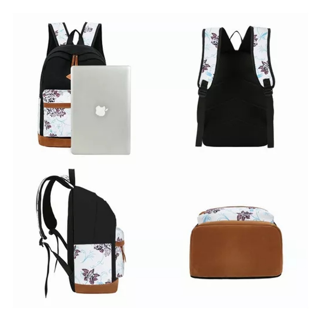 Kit Mochila Moda Casual Bolso Casual Para Mujer, 3 Piezas