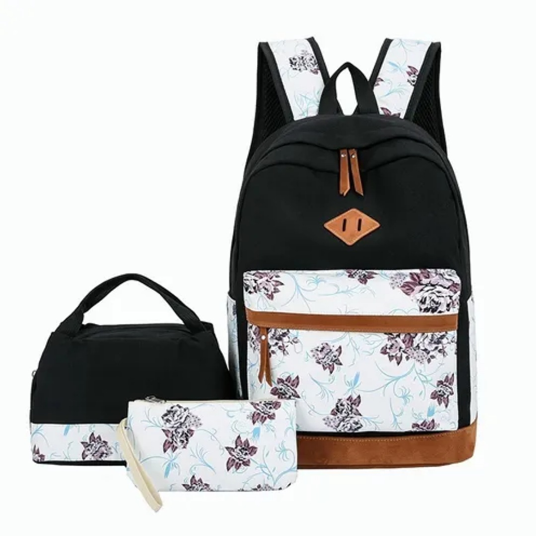 Kit Mochila Moda Casual Bolso Casual Para Mujer, 3 Piezas