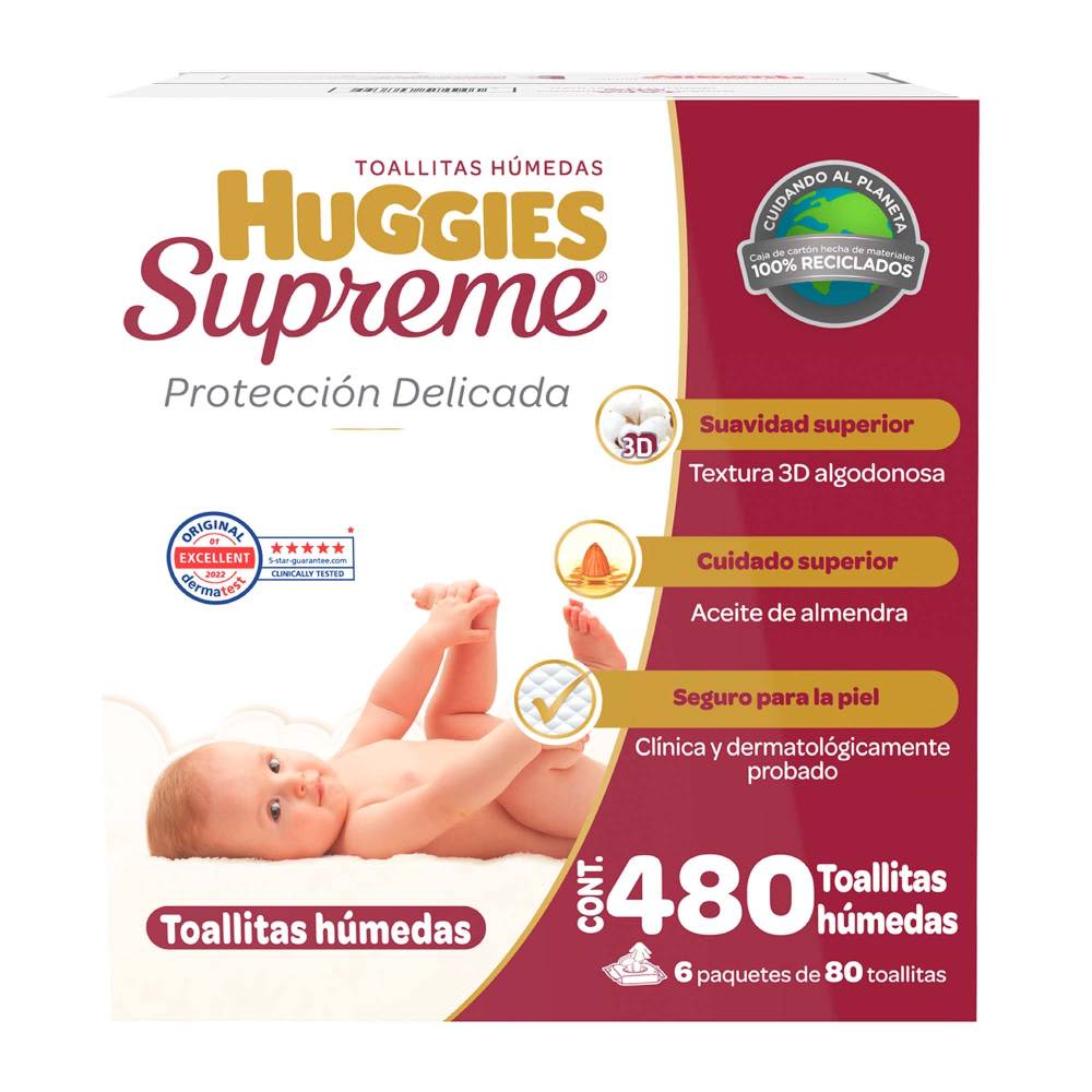 Toallitas Húmedas Huggies Supreme 480 pzas
