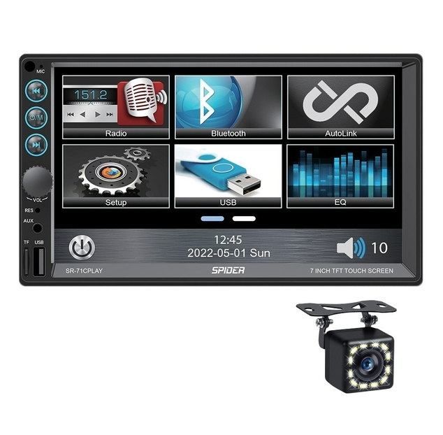 Reproductor con Pantalla Táctil de 7p MP5 MP4 MP3 USB HF 71CPLAY