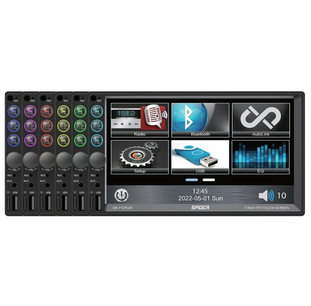 Reproductor con Pantalla Táctil de 7p MP5 MP4 MP3 USB HF 71CPLAY