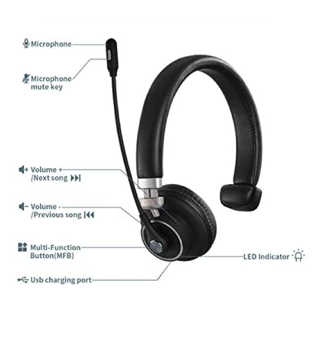 Auriculares Willful Bh-m91 Bluetooth Con Microfono Negro