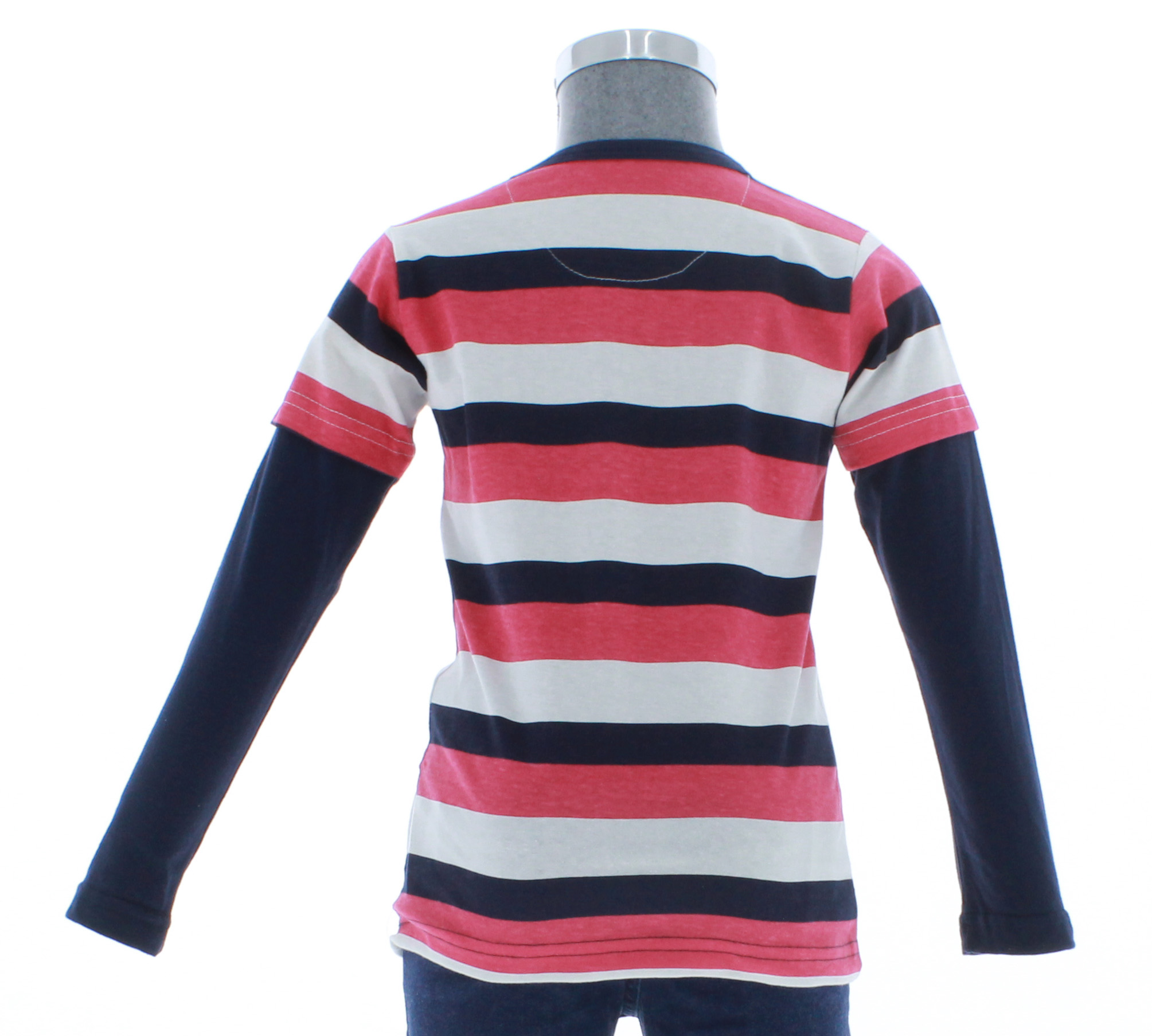 Playera Niño Rayada Manga Larga 3288 2 a 18 Años.