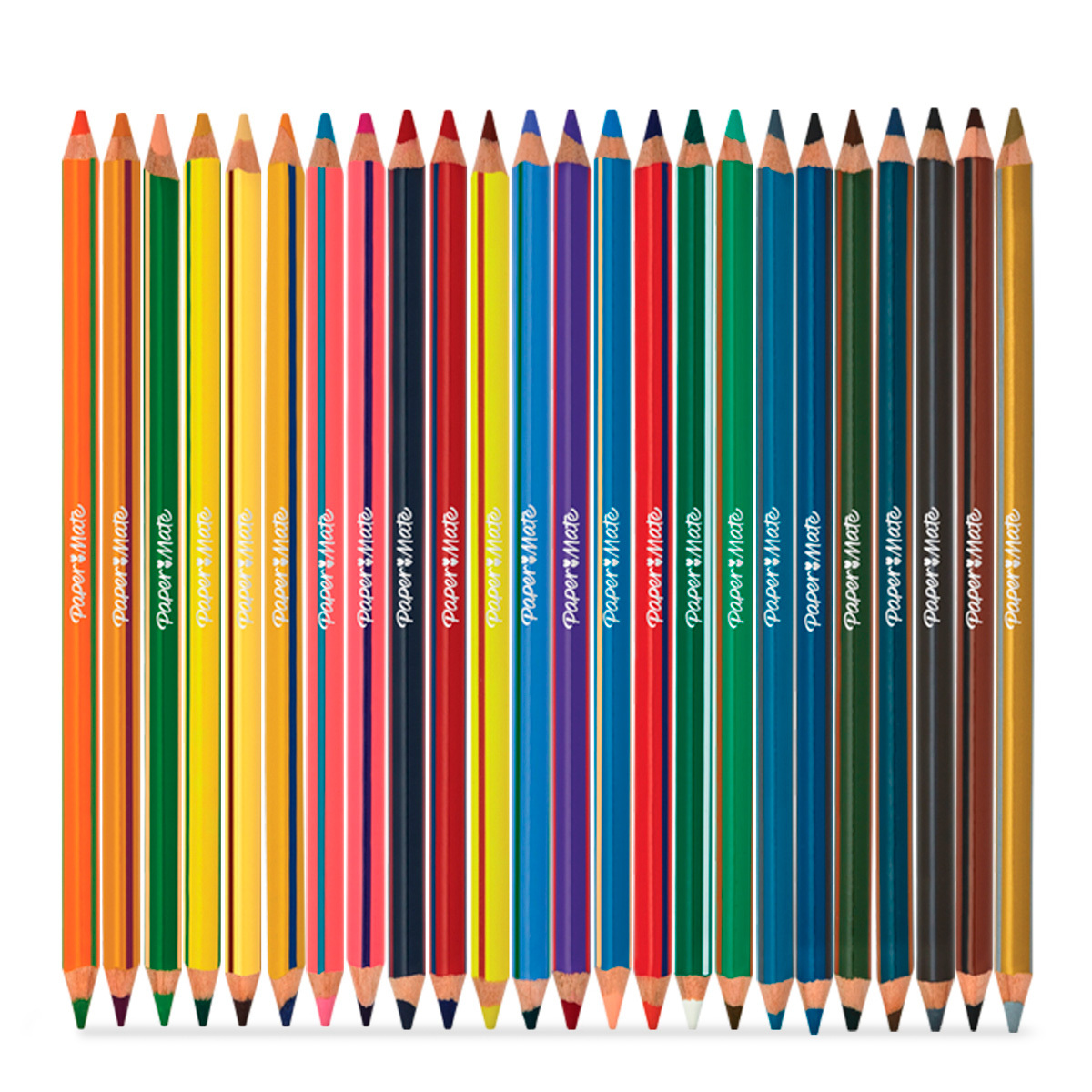 Colores Paper Mate Fantasy, 24 lápices doble punta, 48 colores surtidos mina  4.0mm