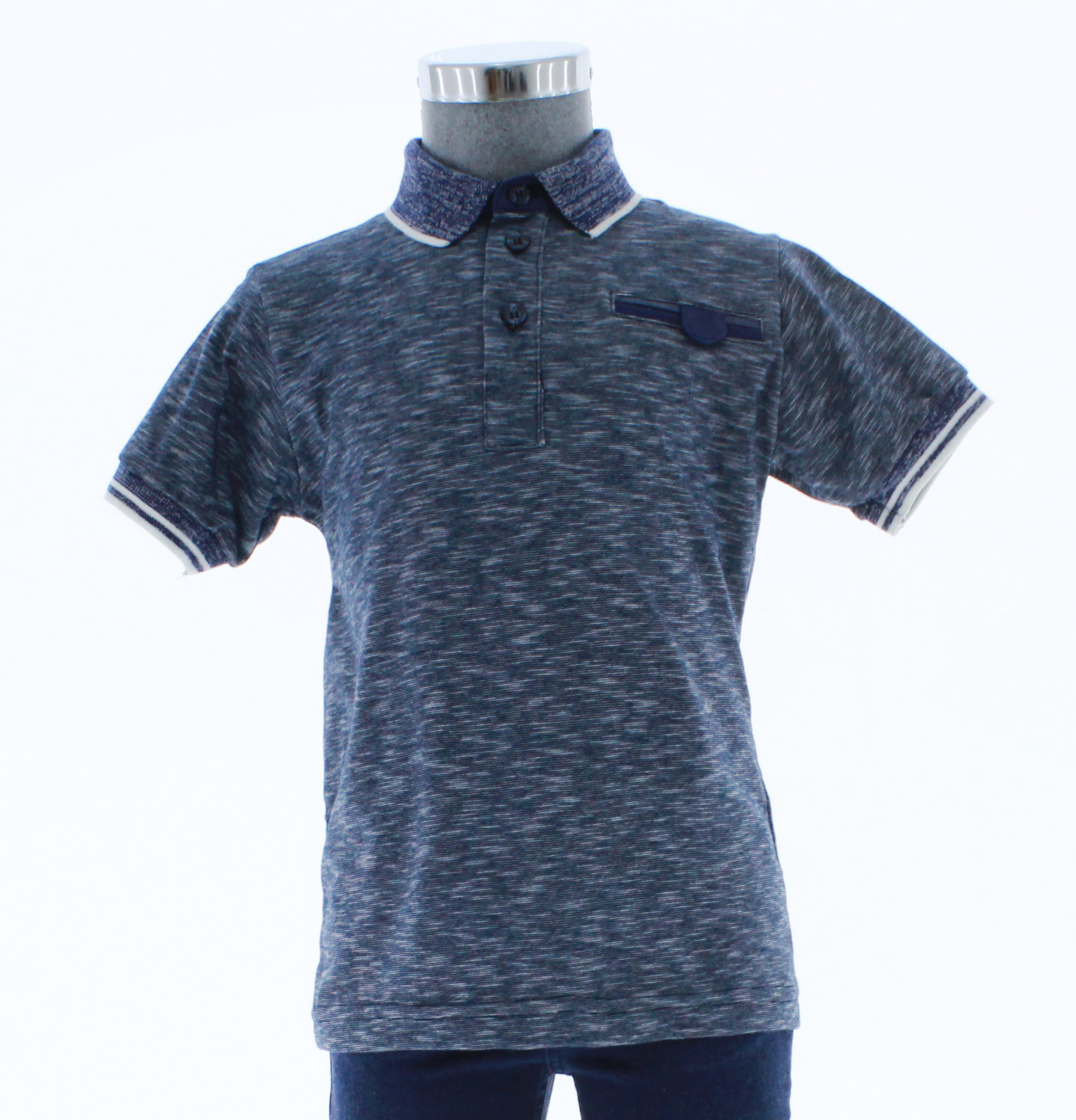 Playera Niño Azul Marino Algodón 3290 1 a 18 Años.