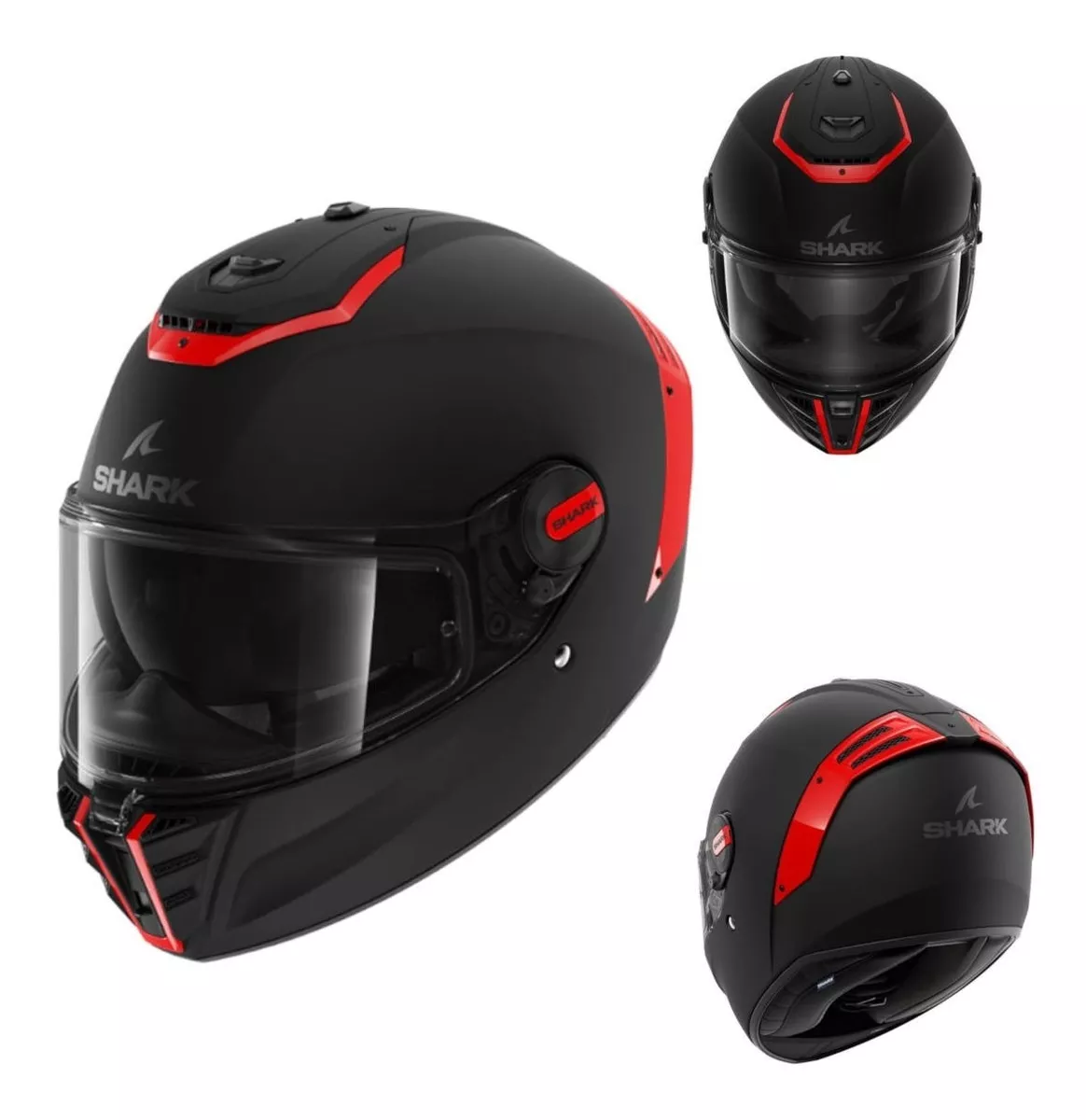 Casco Integral Para Moto Shark Spartan Rs Blank Negro/ Rojo