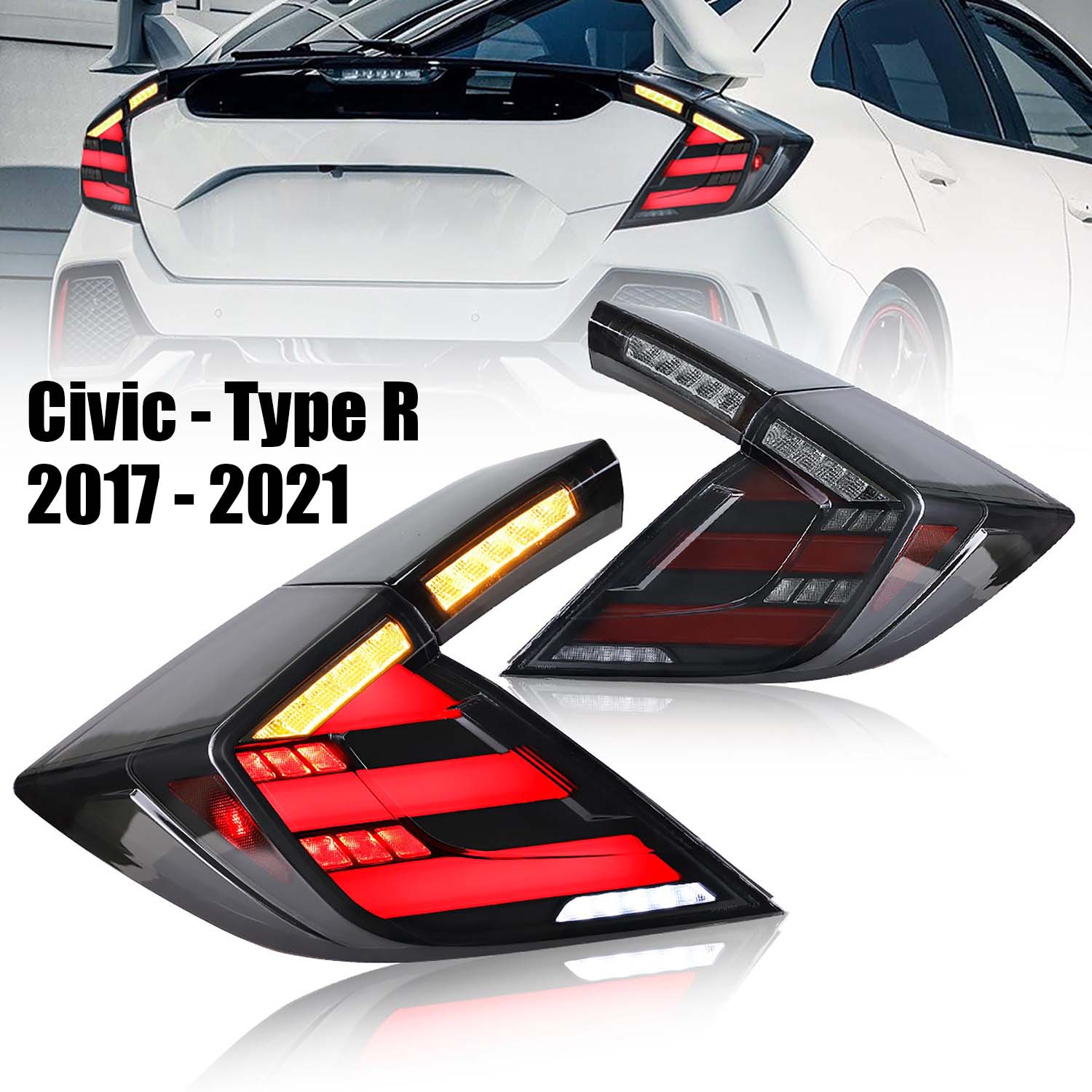 Calaveras Honda Civic Type R Hatchback de Leds Dinámicas / Secuenciales 2017 - 2021