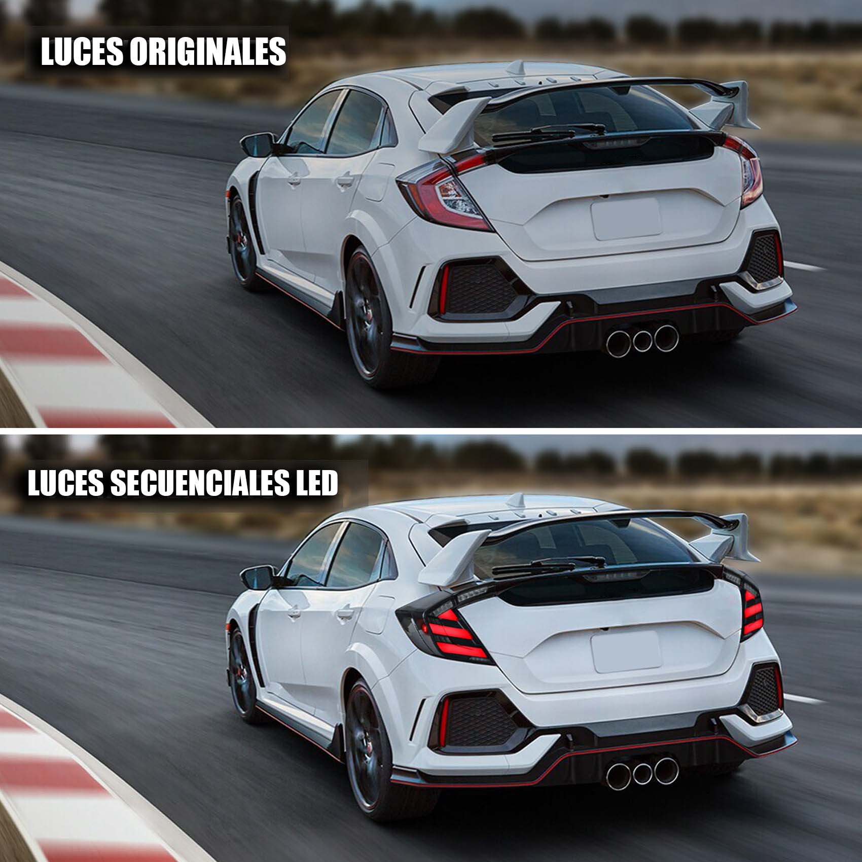 Calaveras Honda Civic Type R Hatchback de Leds Dinámicas / Secuenciales 2017 - 2021