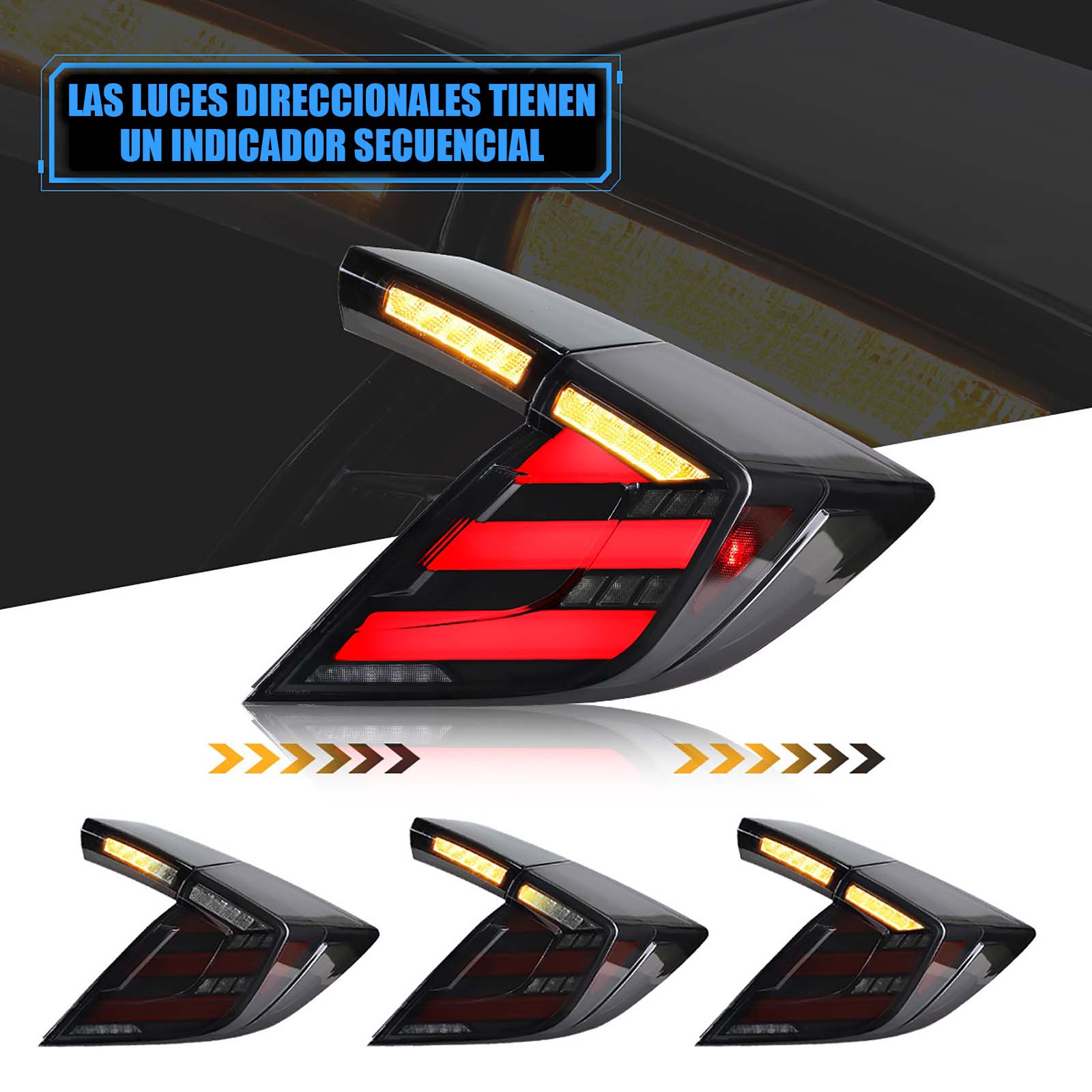 Calaveras Honda Civic Type R Hatchback de Leds Dinámicas / Secuenciales 2017 - 2021