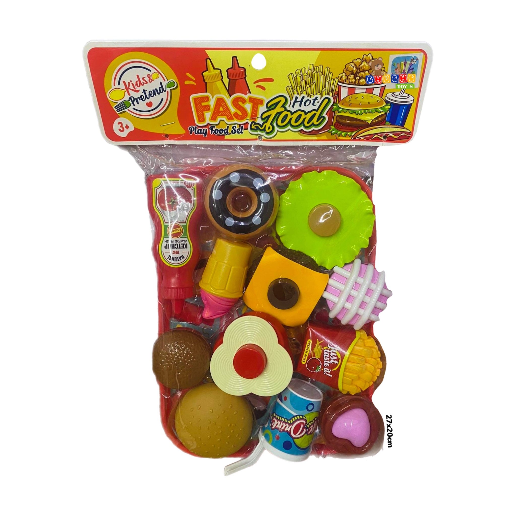 Set Charola Hamburguesa Comida Rápida Juguetes Accesorios Cocina Alimentos