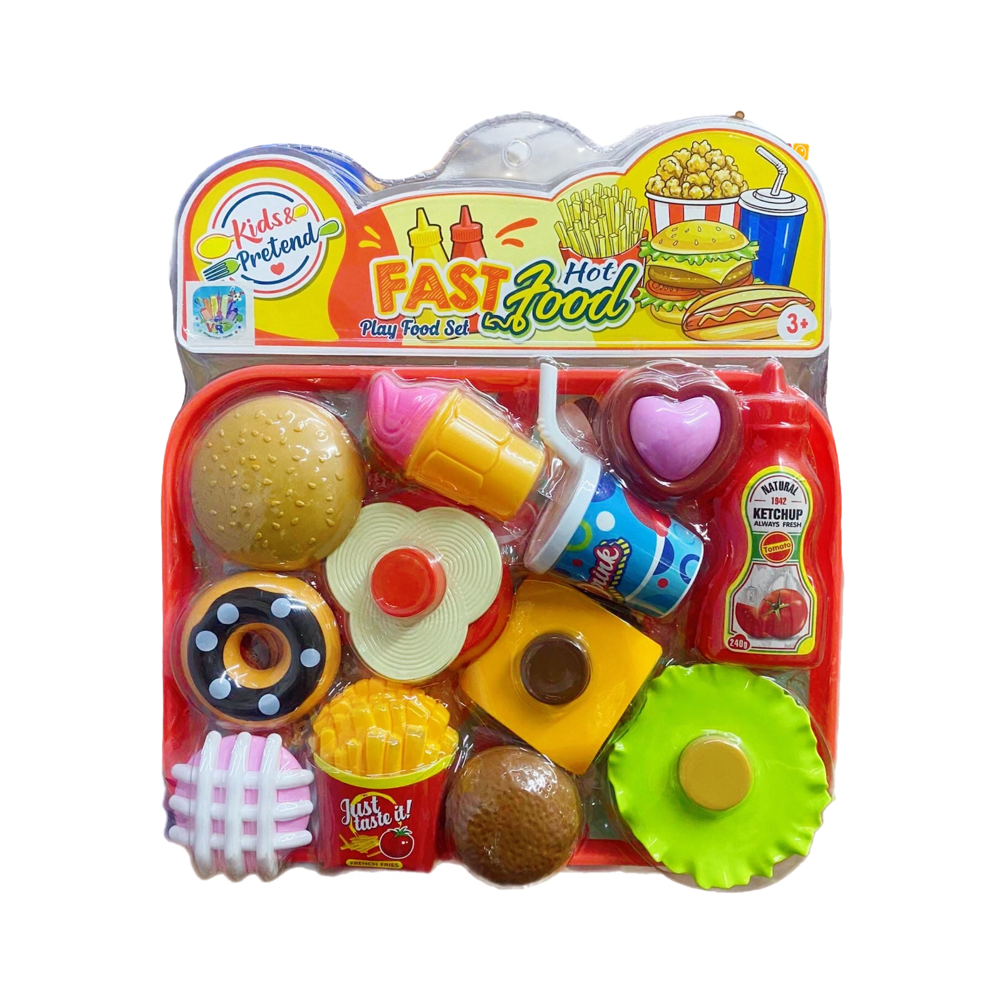 Set Charola Hamburguesa Comida Rápida Juguetes Accesorios Cocina Alimentos