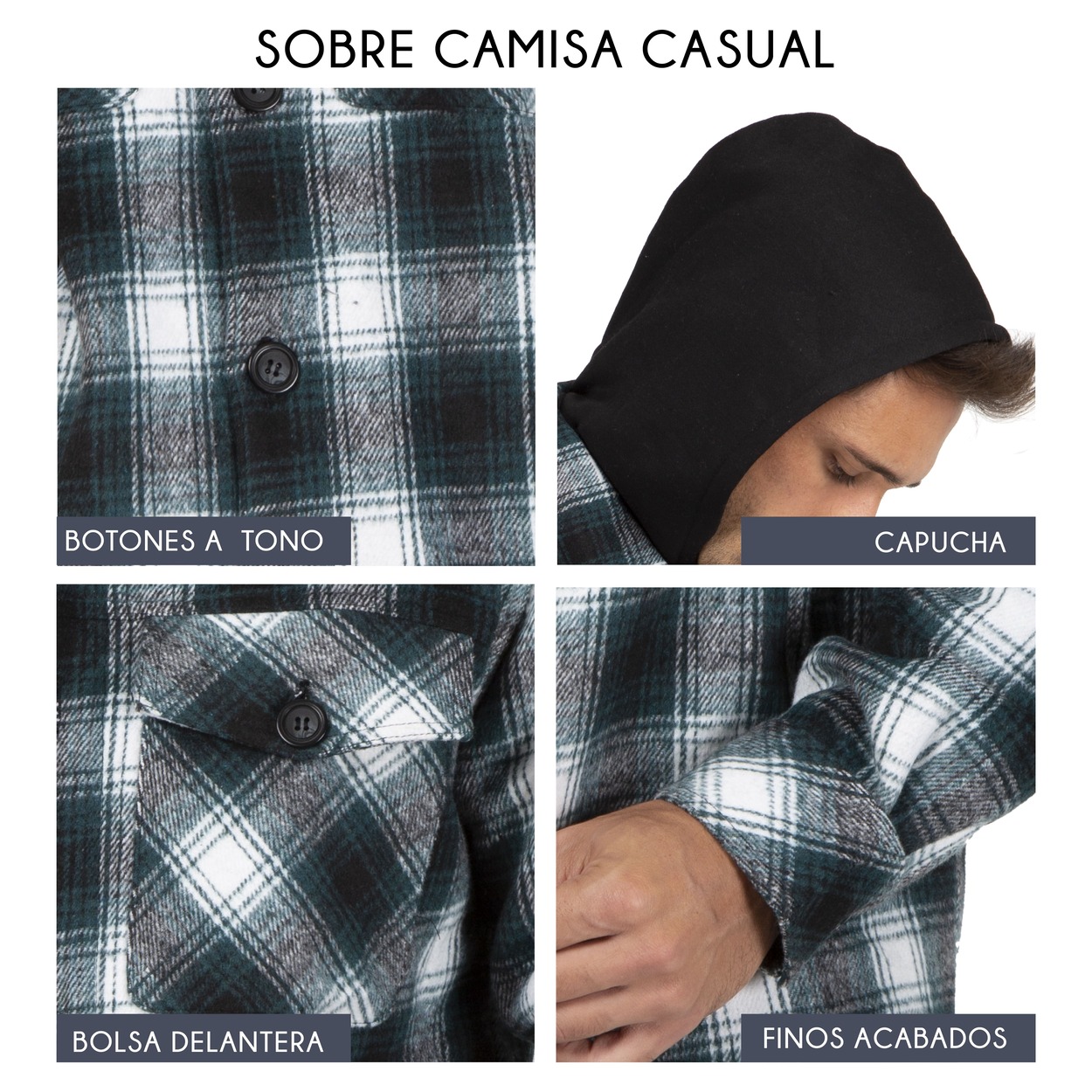 Chamarra Franela Con Gorro Ligero Para Hombre Giovanni Gali