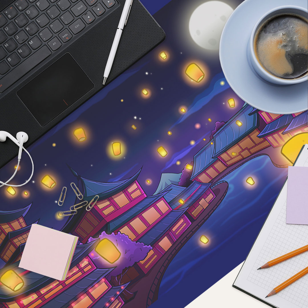 Lienzo Decorativo Festival de Linternas