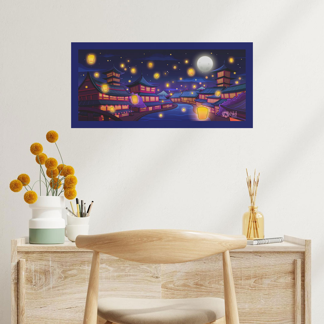 Lienzo Decorativo Festival de Linternas