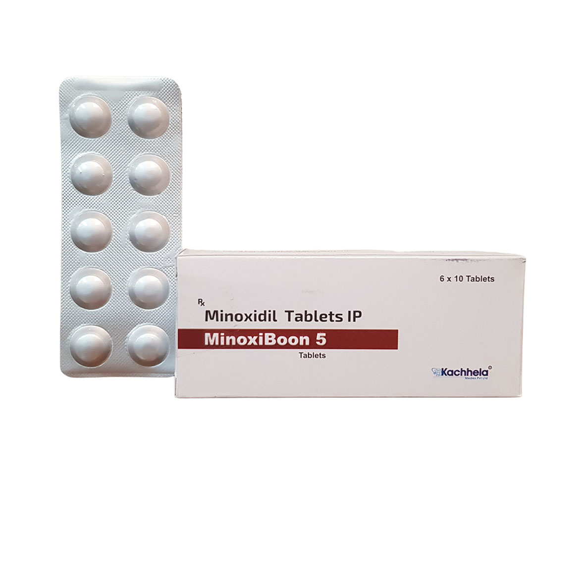 Minoxidil 5mg 60 Tabletas MinoxiBoon 3 Cajas