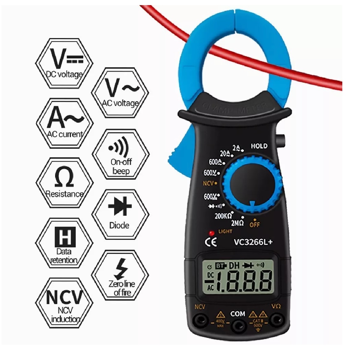 Multimetro Professional Digital Lcd Portátil Ac/dc Pinza