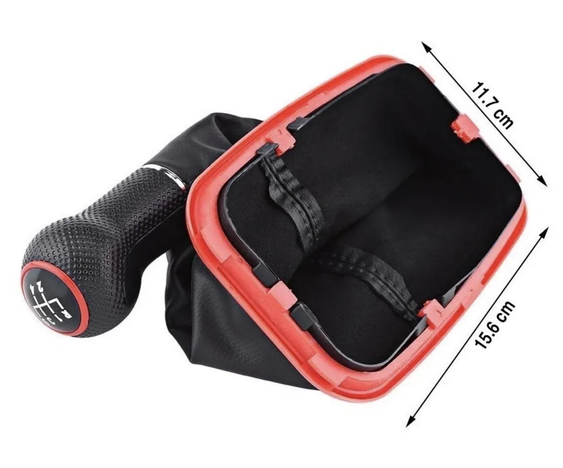 Palanca Pomo Perilla Para VW Jetta y Golf MK4 / A4 de 5 Vel en Color Rojo