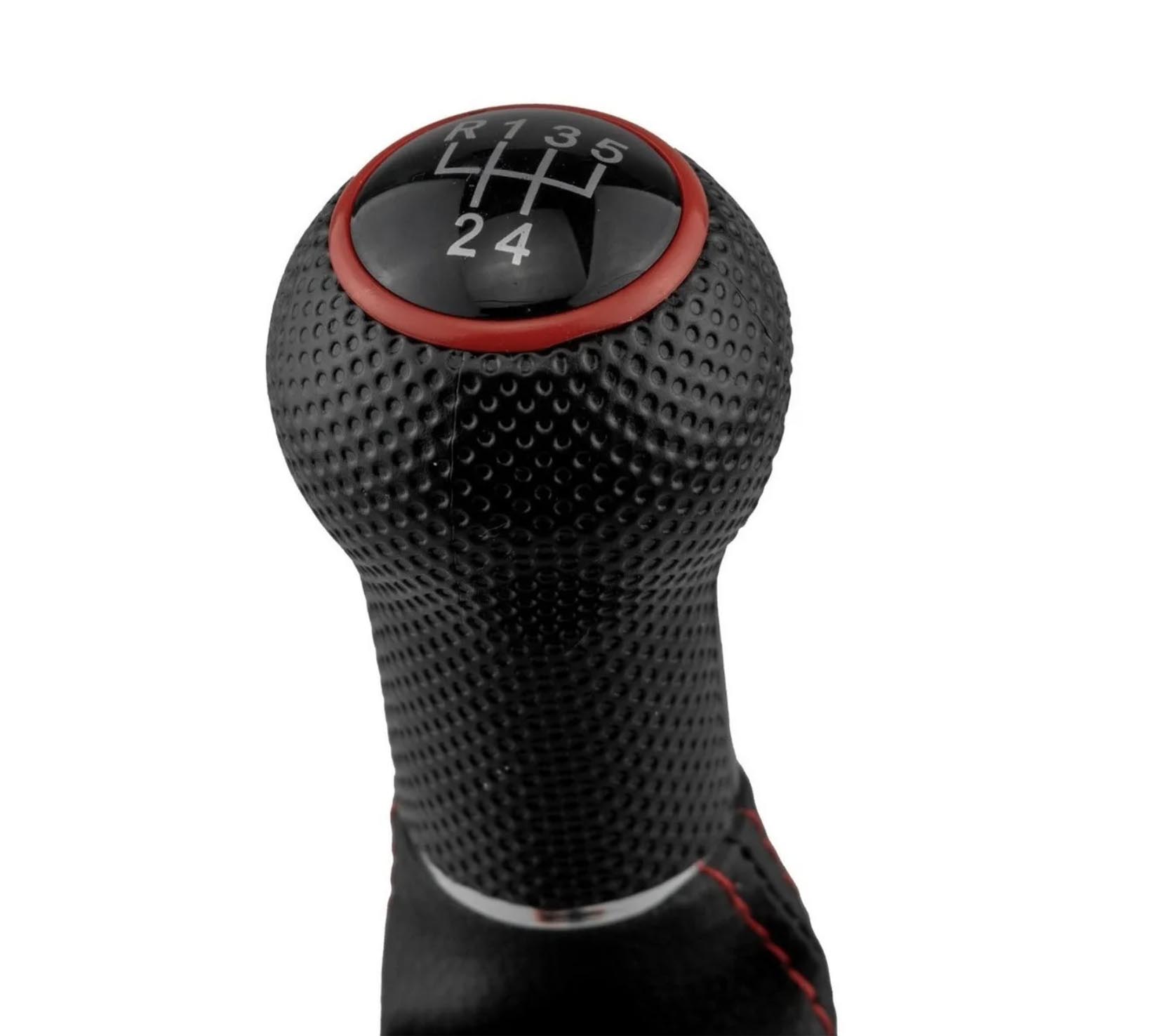 Palanca Pomo Perilla Para VW Jetta y Golf MK4 / A4 de 5 Vel en Color Rojo