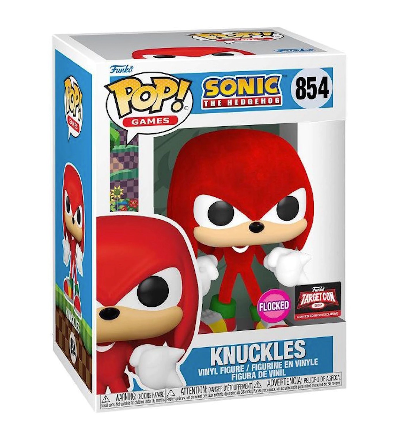 Funko Pop! Knuckles Sonic 854 Flocked Sticker De Target