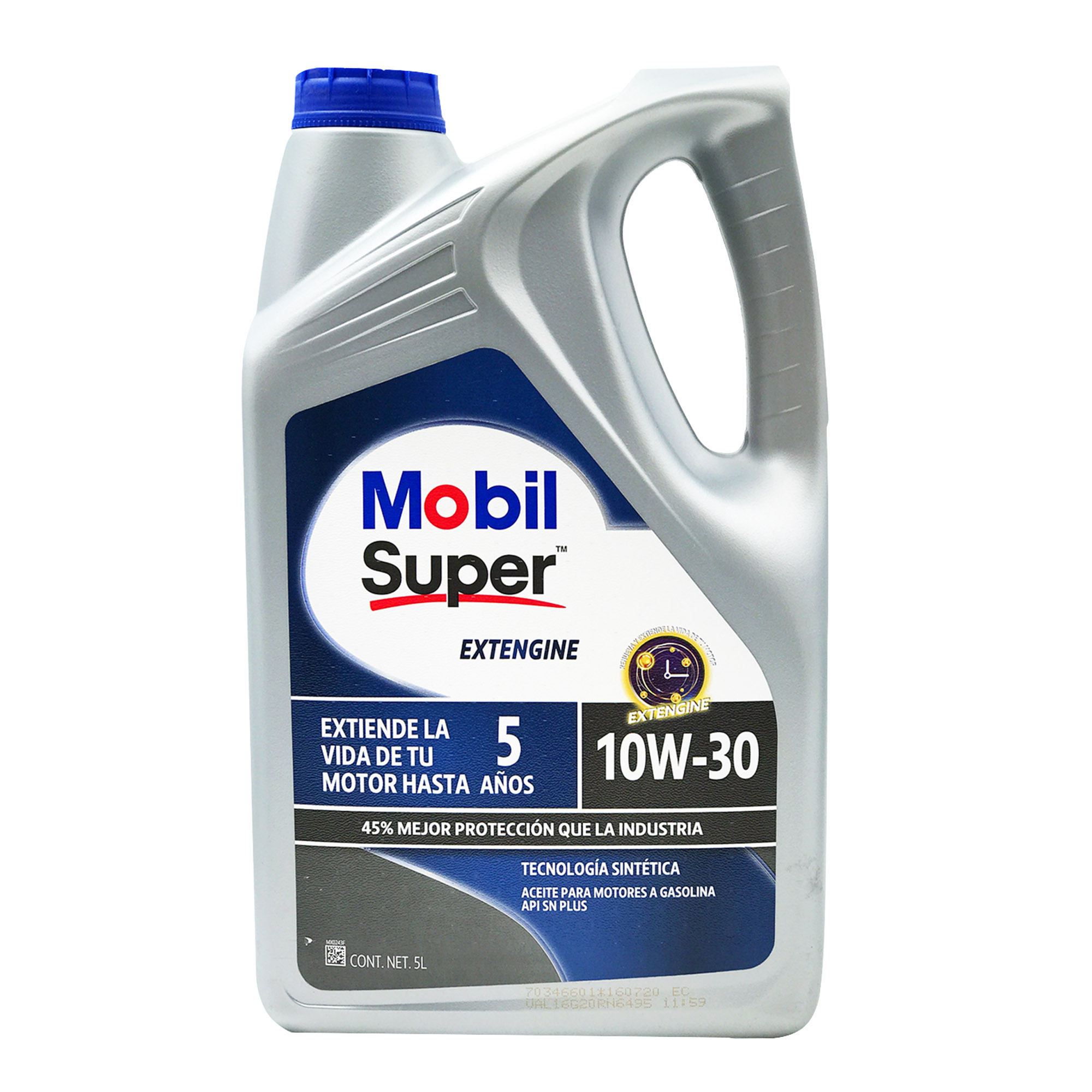 Aceite Motor 10w30 Mezcla Sintética 5 Litros Mobil Super Extengine Dorado Garrafa 10w30