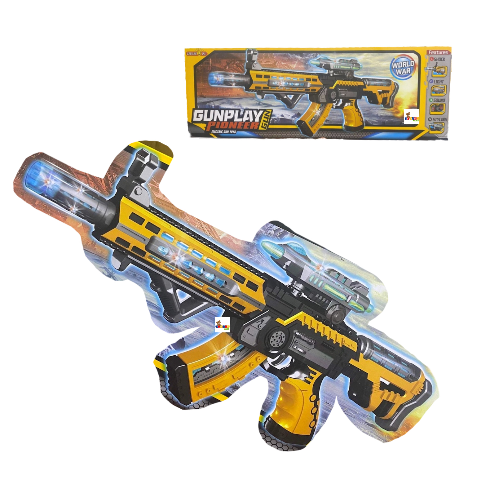 Metralleta De Juguete Con Luz Sonido Y Movimiento Gun Play