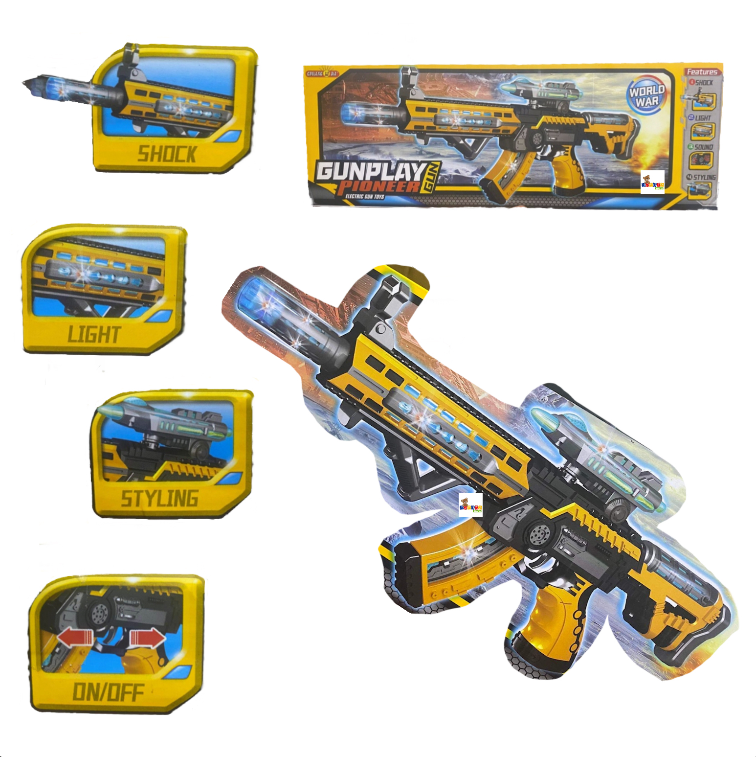 Metralleta De Juguete Con Luz Sonido Y Movimiento Gun Play