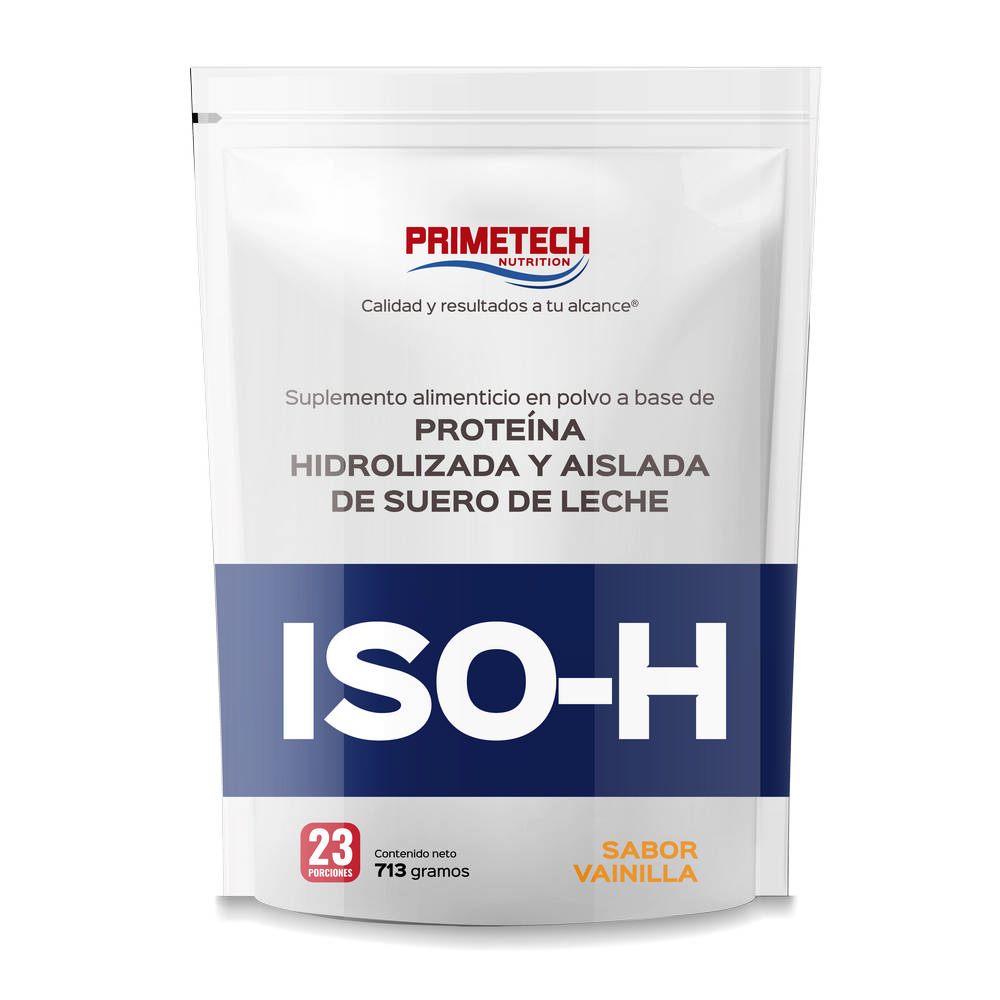 Proteína aislada e hidrolizada ISO-H Vainilla Bolsa 713 g 23 serv 31 g c/u