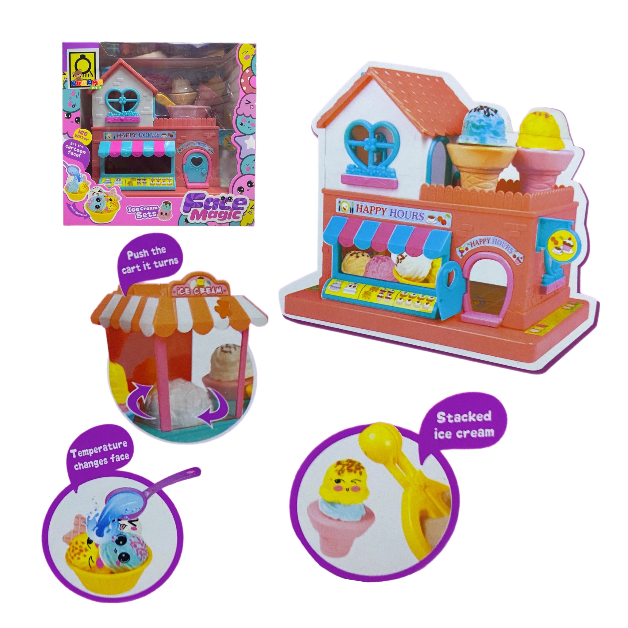 Mini Casa Tienda De Helado Juguete Face Magic