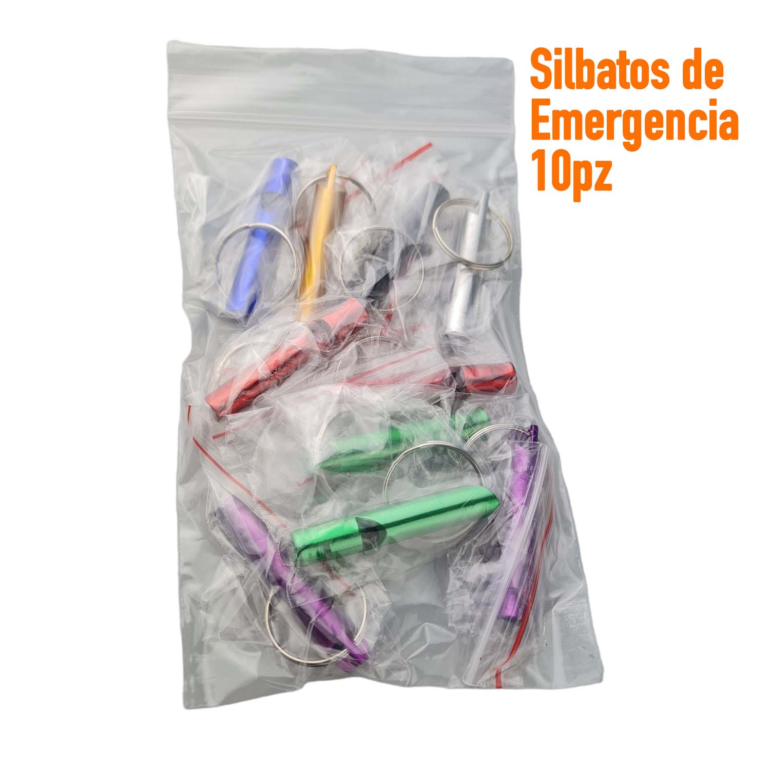 10pz Silbato de Auxilio para Emergencia y Supervivencia