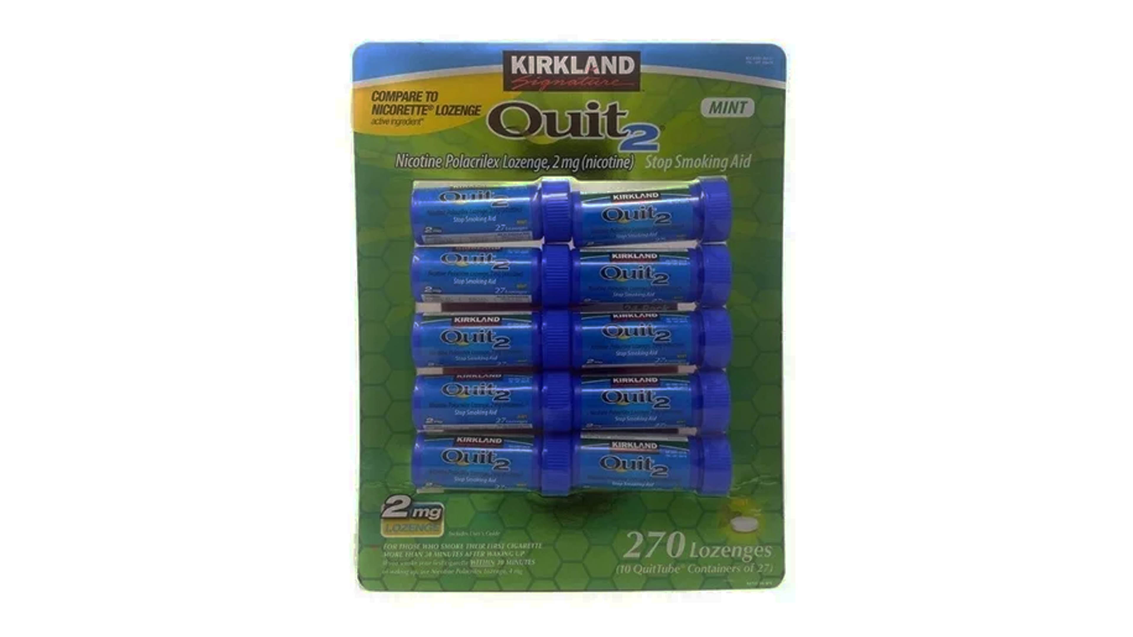 Quit 2 270 Caps Deja De Fumar Pastillas 2 Mg Kirkland 10 Tubos