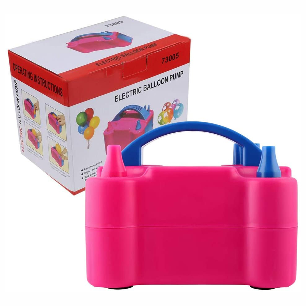 Bomba Electrica Para Inflar Globos Con Doble Inflador Decoracion Fiesta Cumpleaños