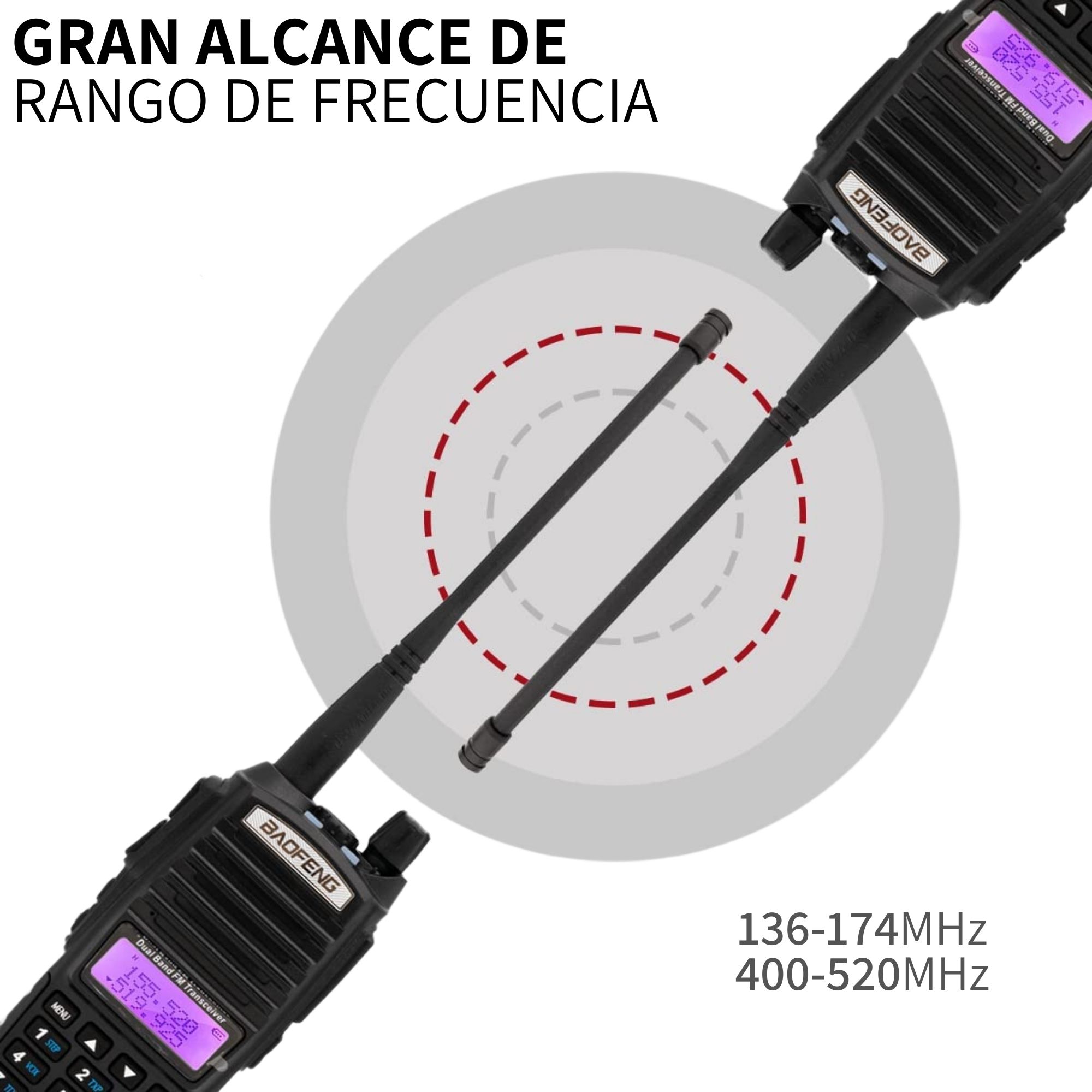 4 Pz Radio Baofeng Uv-82 Uhf Manos Libres Profesional