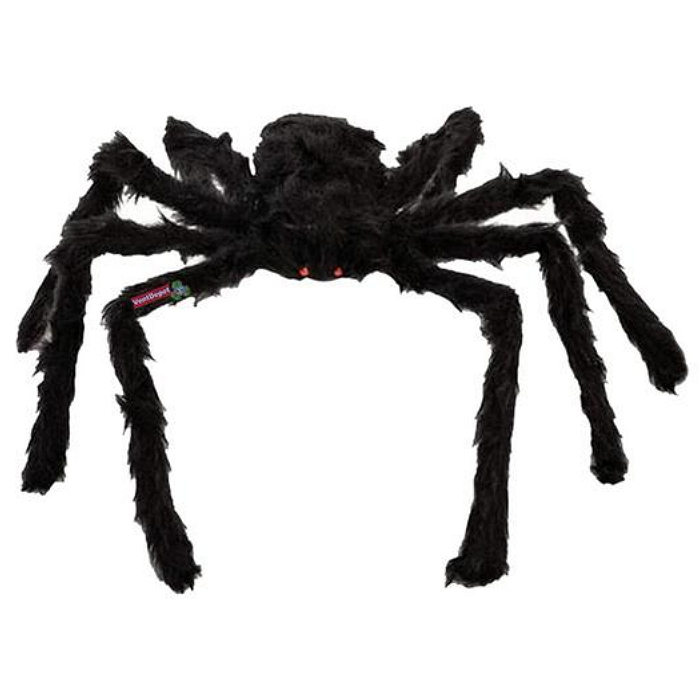 Araña para Decoración Negras MXSRP-006 1 Pza 75cm Alambre y Tela de Poliéster Color Negro, SpiderBoo