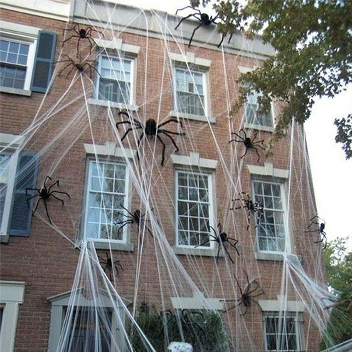 Araña para Decoración Negras MXSRP-006 1 Pza 75cm Alambre y Tela de Poliéster Color Negro, SpiderBoo