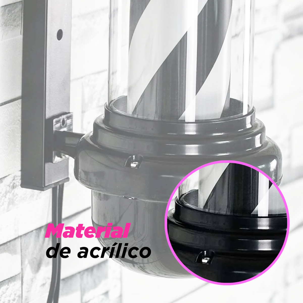 CARAMELO PARA BARBERÍA NEGRO-BLANCO CON BOMBILLA