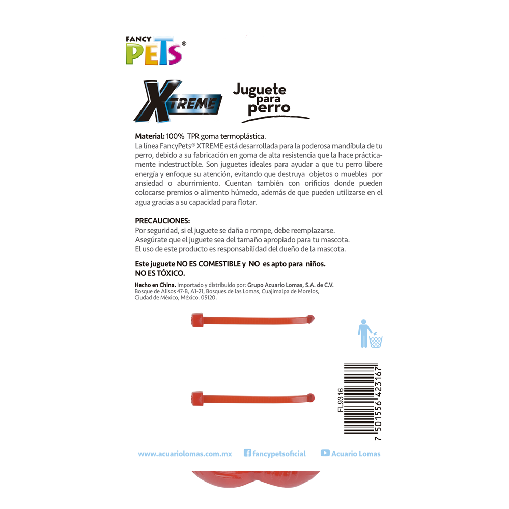 Fancy Pets Xtreme Juguete Forma de Hueso para Perro Tamaño Mediano