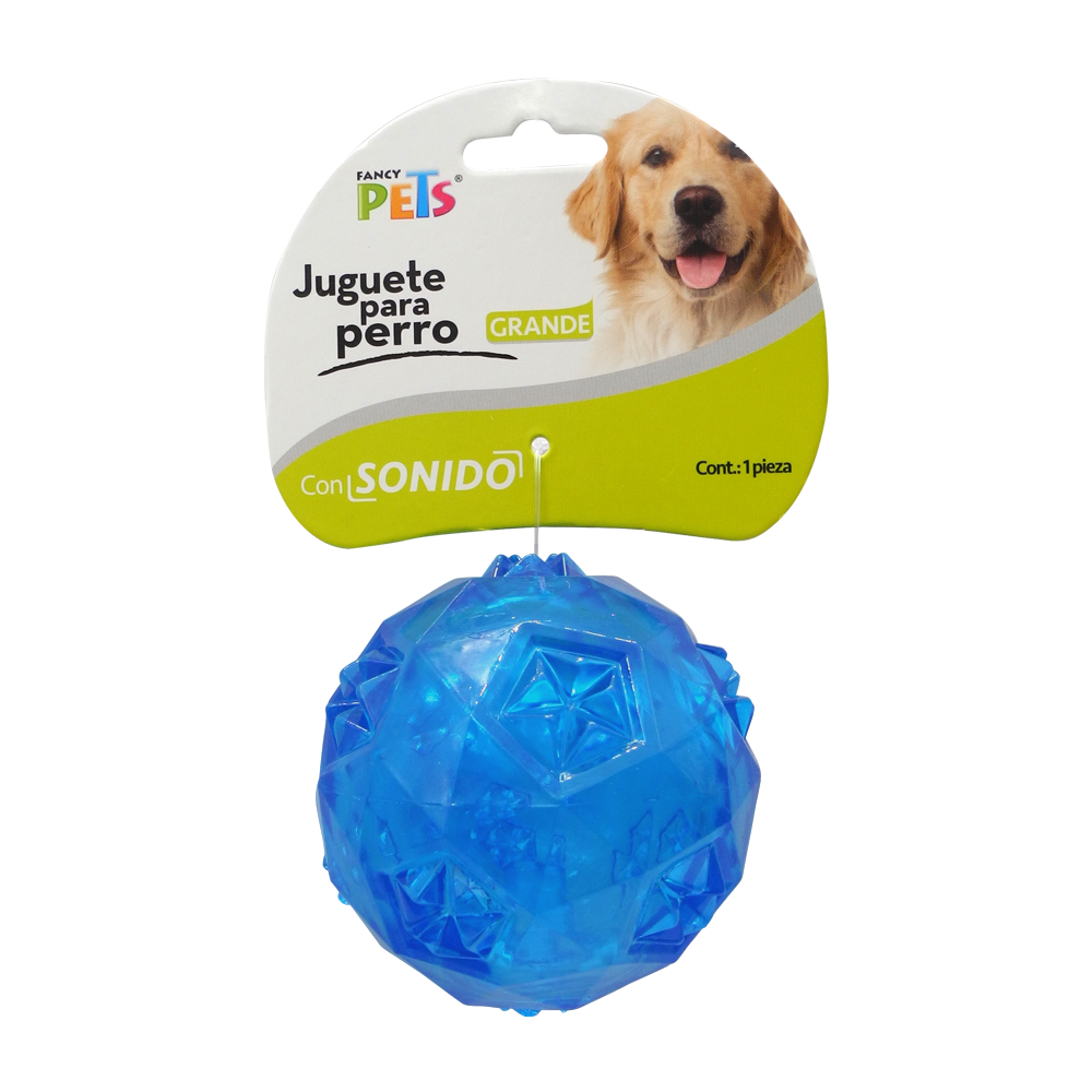 Fancy Pets Juguete Pelota Prisma para Perro con SonidoTamaño Grande