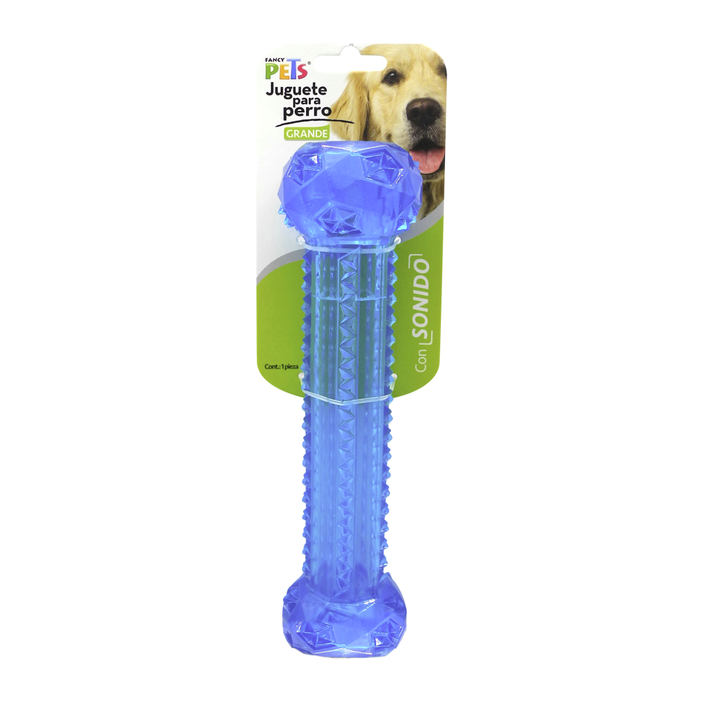 Fancy Pets Juguete Prisma Mancuerna para Perro con Sonido Tamaño Grande