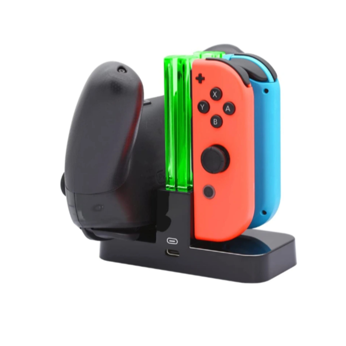 Base Cargador Control Pro + Cargador Joycon Compatible Nintendo Switch (TNS-879)