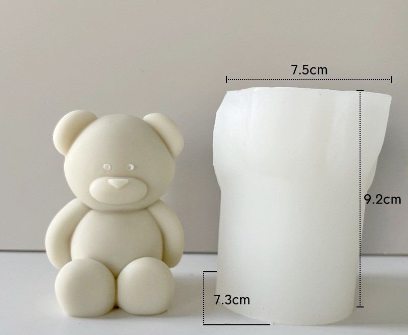 Molde Silicon Oso Osito Brazos Al lado Grande de Chocolate Vela silicon