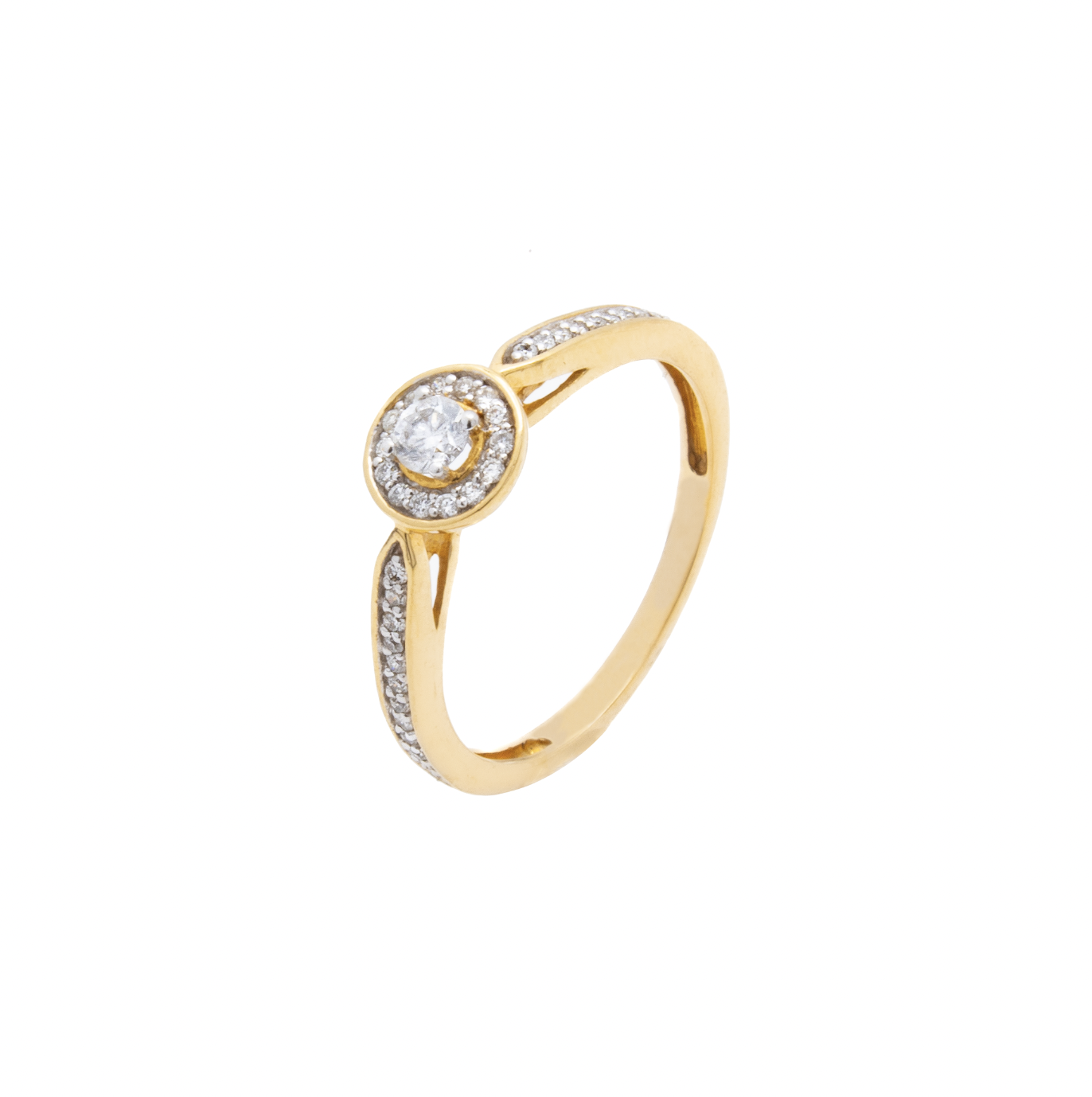 Anillo Diamante 25 Puntos Oro 14 Kilates