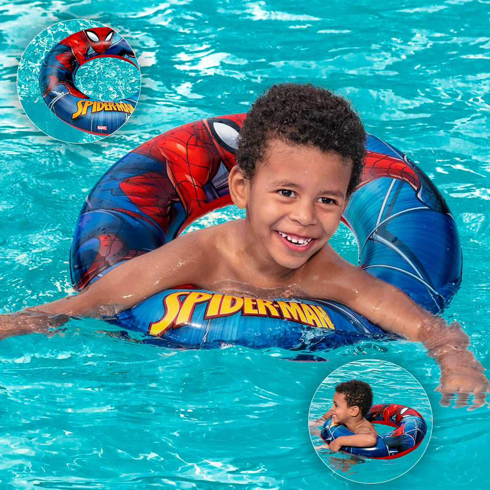 Salvavidas Inflable Infantil Bestway Dona De Spider-Man 56 Cm