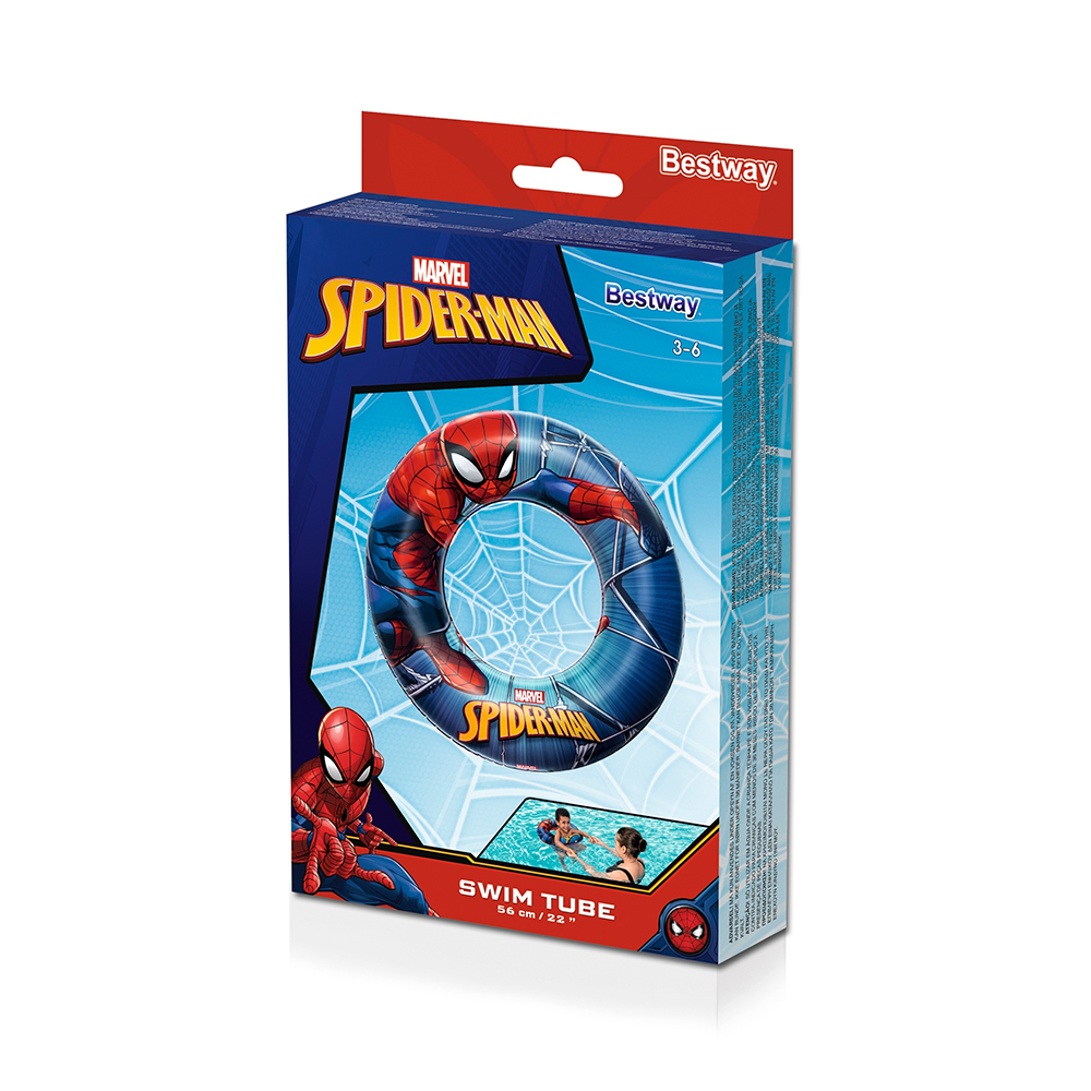 Salvavidas Inflable Infantil Bestway Dona De Spider-Man 56 Cm