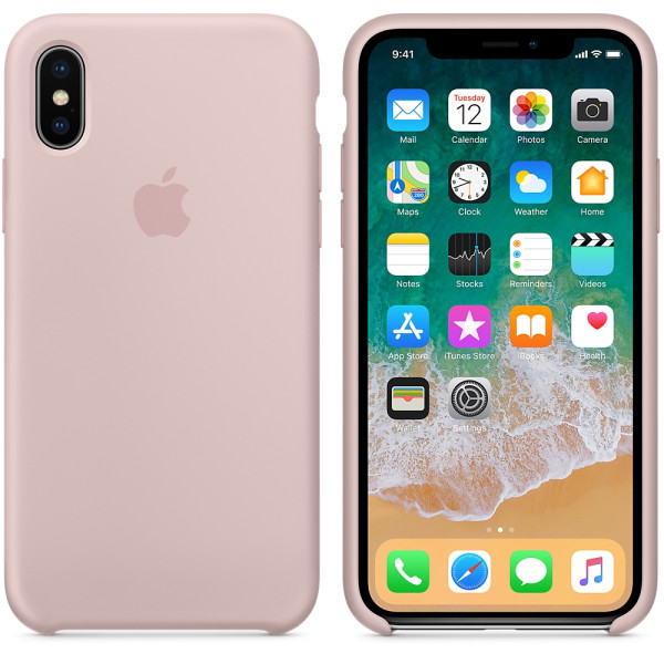 Funda de Silicon iPhone X - Arena Rosa
